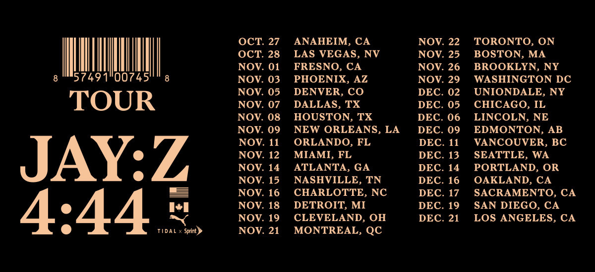 Jay Z Announces 4 44 Tour Live Nation Entertainment