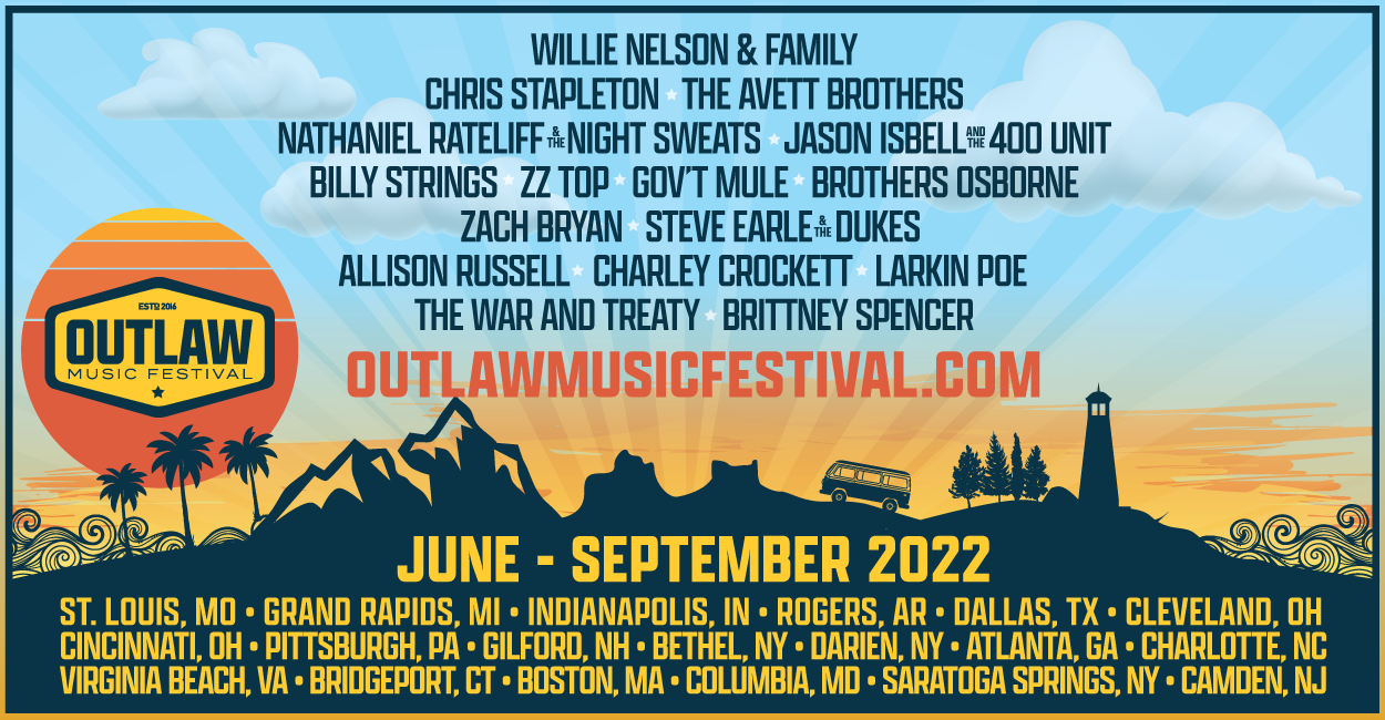 Willie Nelson Family Friends Are Back With The Outlaw Music Festival Tour 22 Live Nation Entertainment