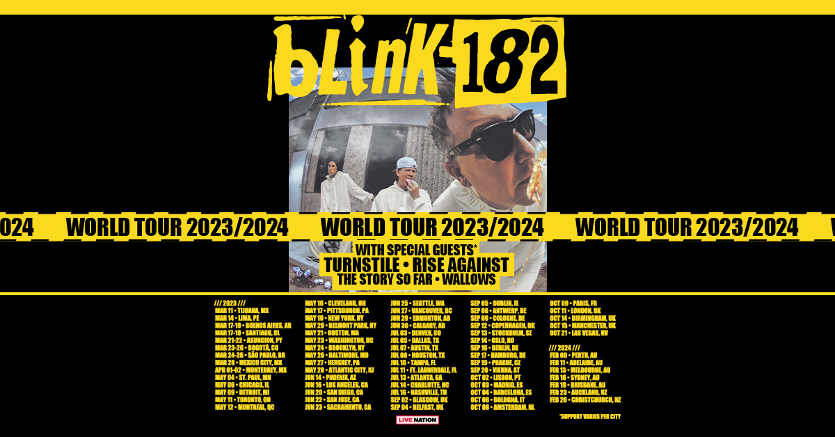 blink182 Returns For Massive Global Tour & New Music Reuniting Mark