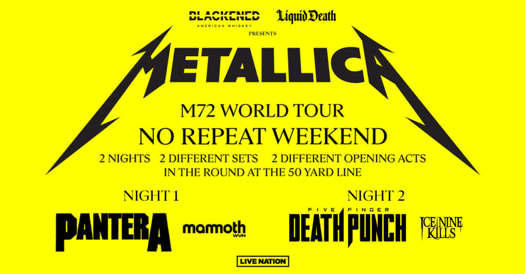 metallica m72 world tour pantera