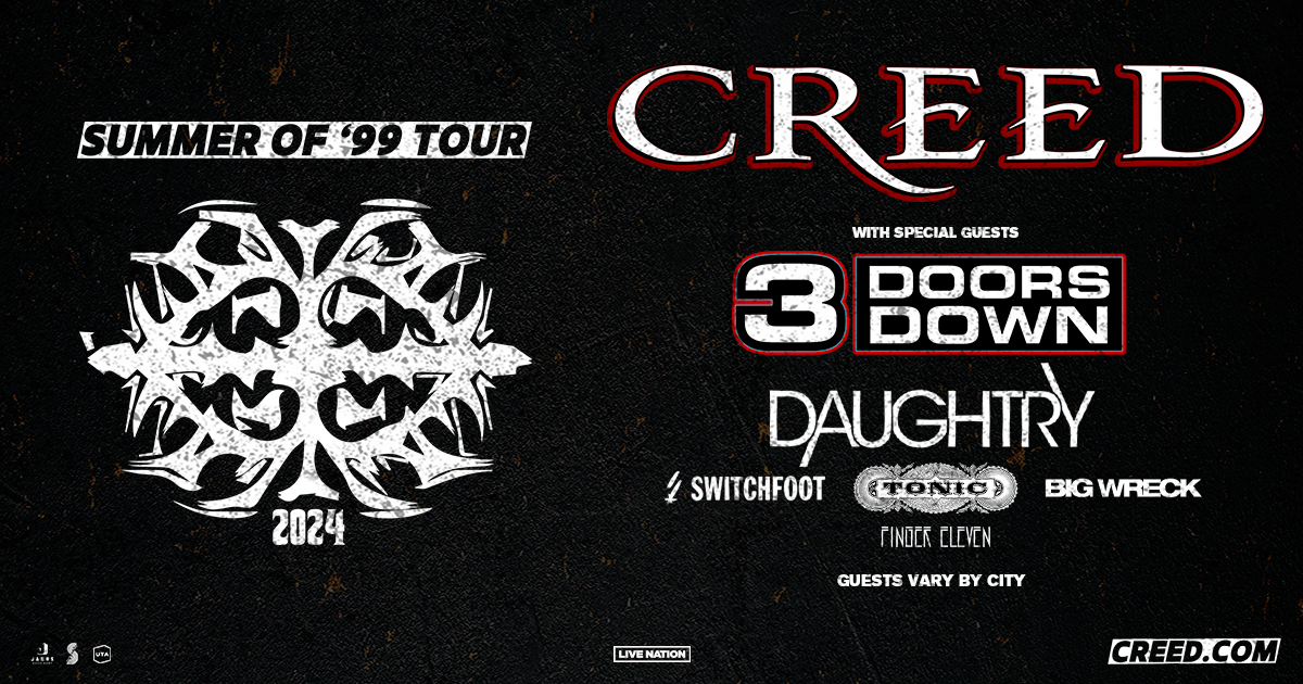 Creed announces first public live shows in 10+ years with Summer of '99  cruise - Substream Magazine