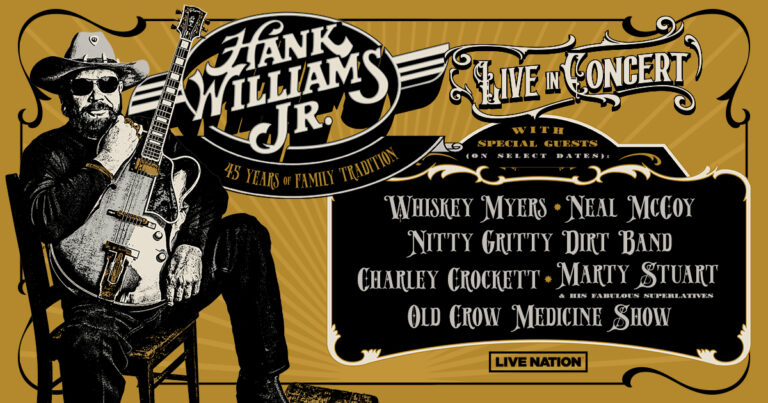 Hank Williams Jr Announces 2024 U S Tour Live Nation Entertainment   Static Social Facebook 1200x630 HankWilliamsJr 2024 National WithSpecialGuests 768x403 