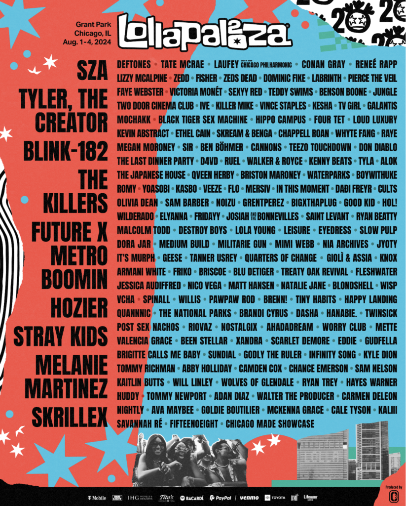 SZA, Tyler, The Creator, blink-182, The Killers, Future X Metro Boomin ...