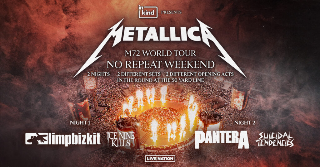 Metallica M72 World Tour 2025 North American Dates Announced Live