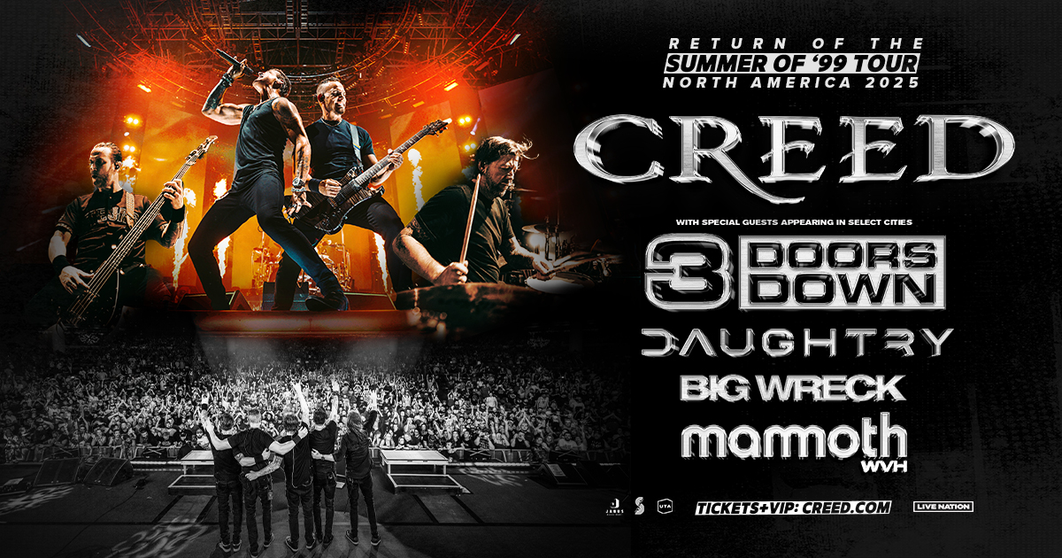 Grammy Winning Rock Band CREED Announces The Summer Of ’99 Tour For