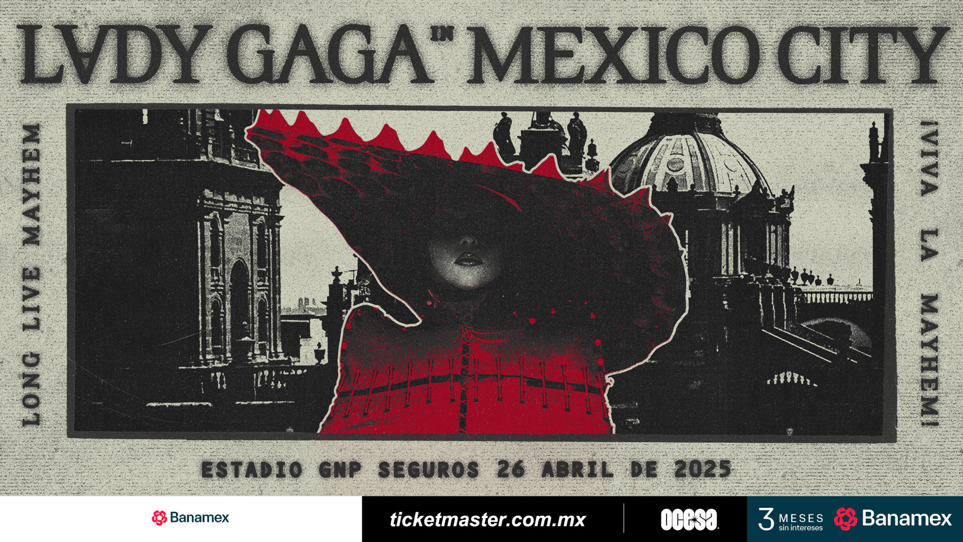 Lady Gaga Mexico City Concert Poster